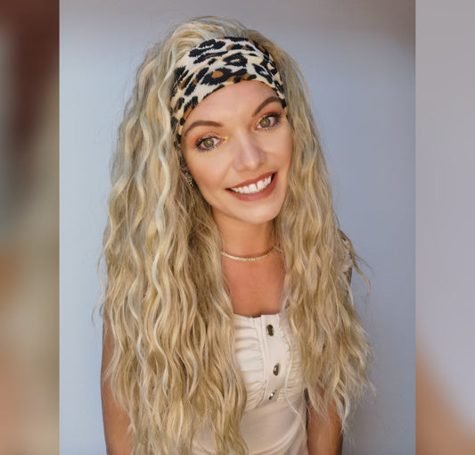 Golden Streaky Headband Wig - Keshleysheadshop
