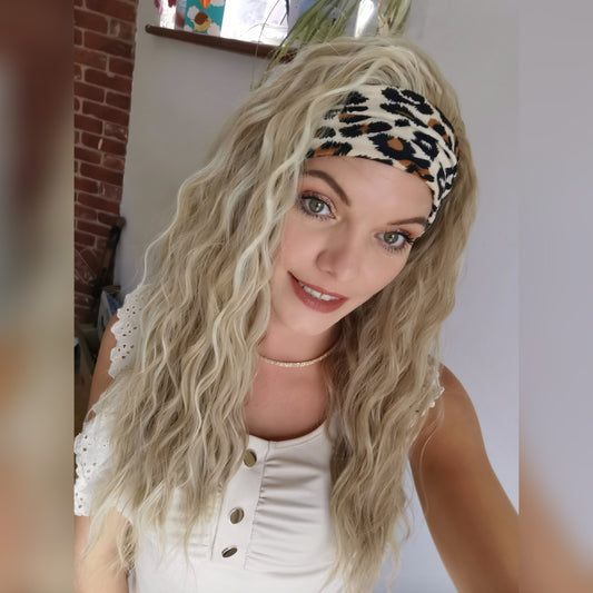 Golden Streaky Headband Wig - Keshleysheadshop