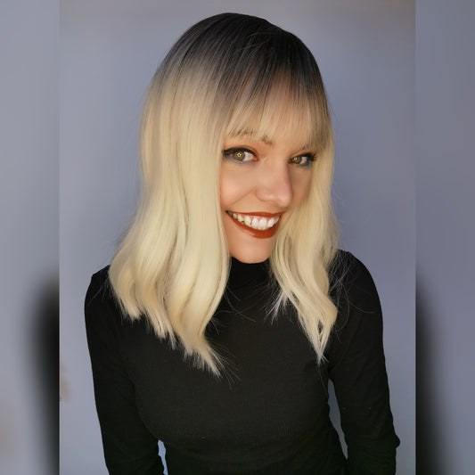 Lush Blonde rooted synthetic wig
