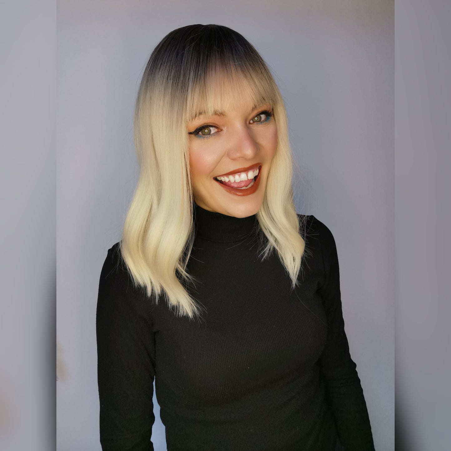 Lush Blonde rooted synthetic wig - Keshleysheadshop