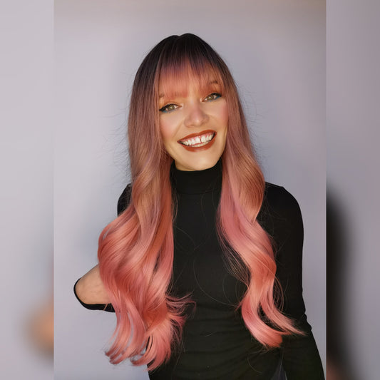 Kandi Pink Synthetic Wig - Keshleysheadshop