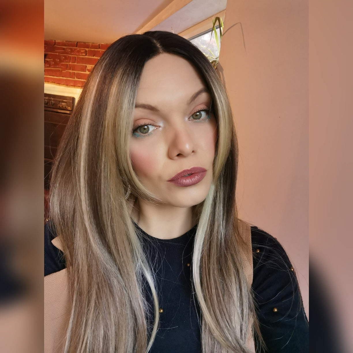 The Rachel blonde tones yaki hair wig - Keshleysheadshop