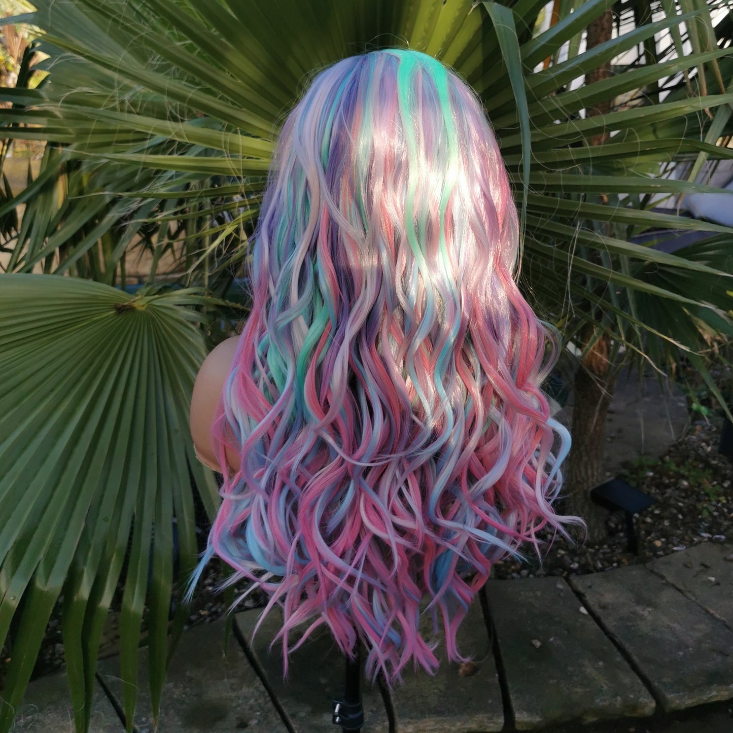 Unicorn Dust pastel rainbow lace front wig - Keshleysheadshop