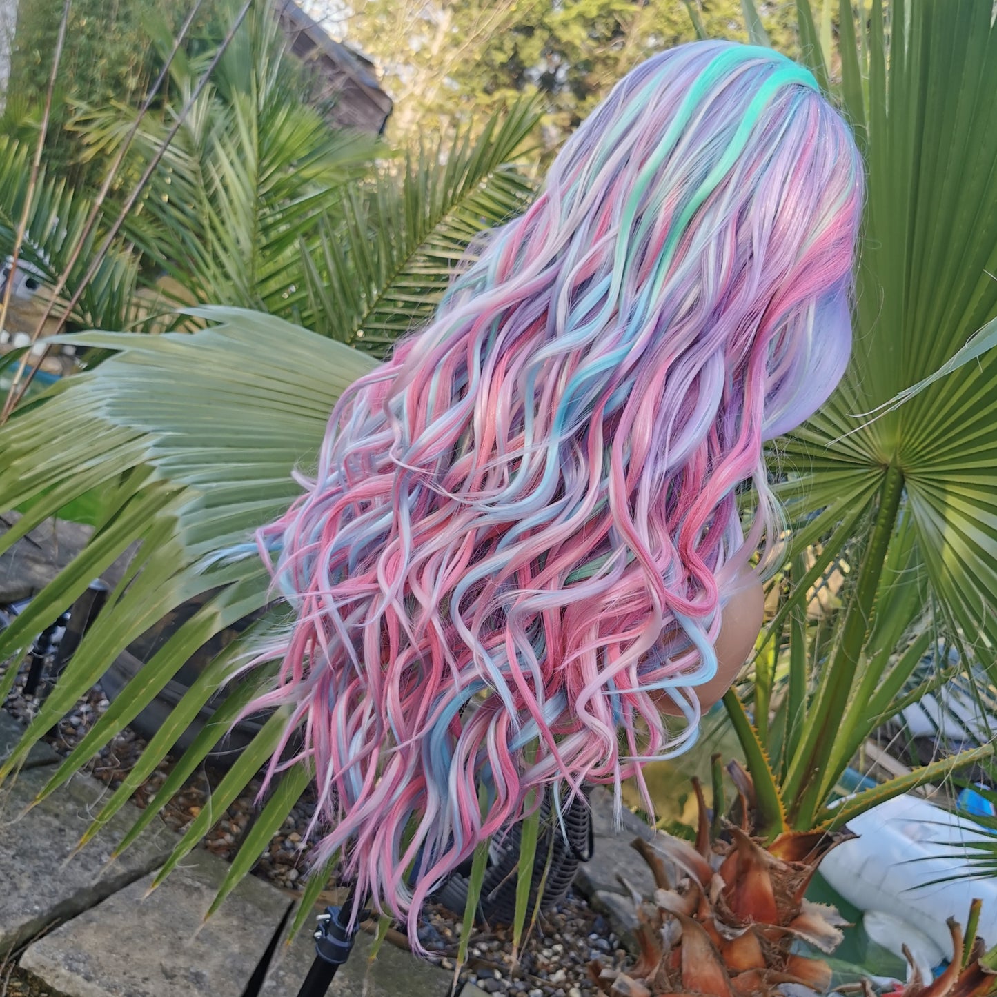 Unicorn Dust pastel rainbow lace front wig - Keshleysheadshop