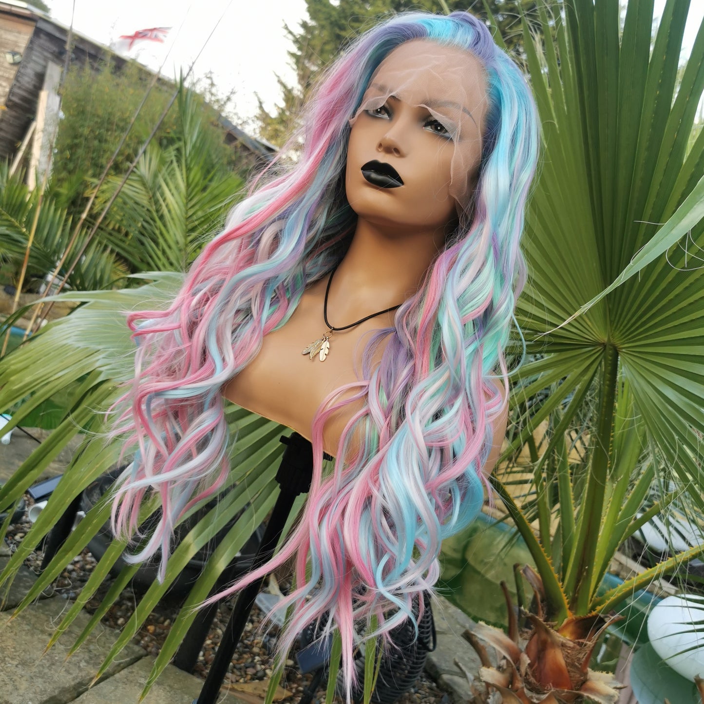 Unicorn Dust pastel rainbow lace front wig - Keshleysheadshop