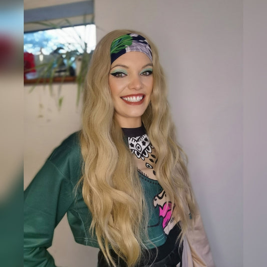 Golden Wavy Headband Wig - Keshleysheadshop