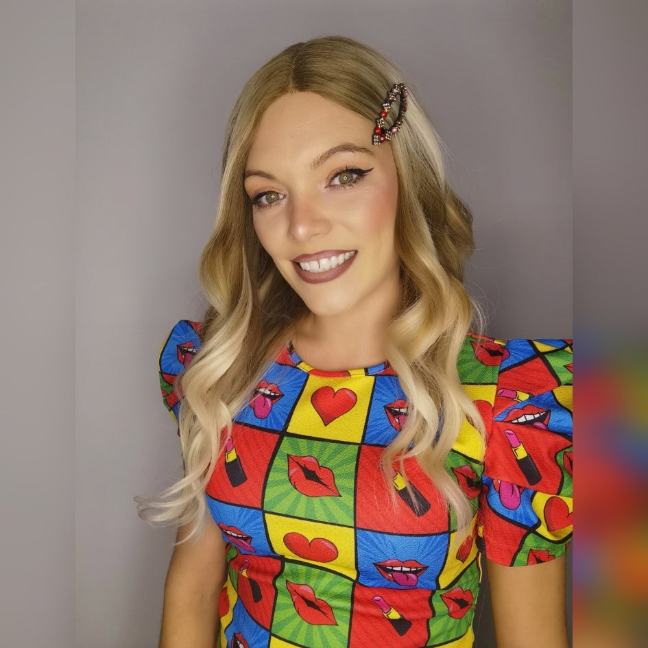 Sun Kissed blonde synthetic lace front wig - Keshleysheadshop