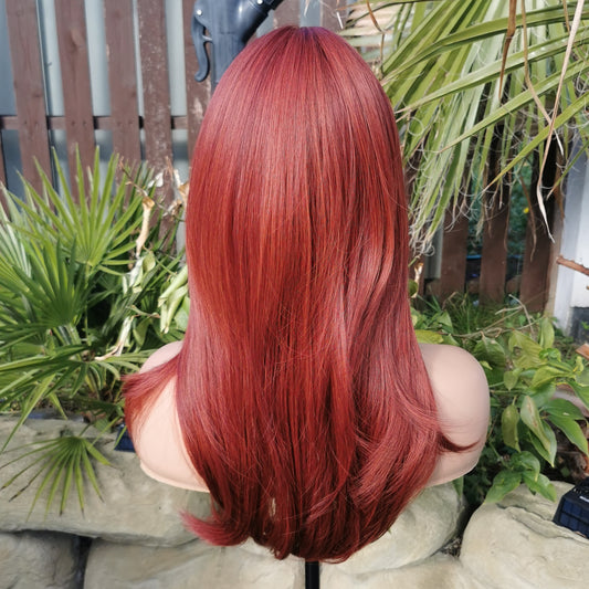 Fire Cracker red non lace wig - Keshleysheadshop