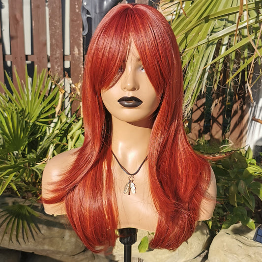 Fire Cracker red non lace wig - Keshleysheadshop