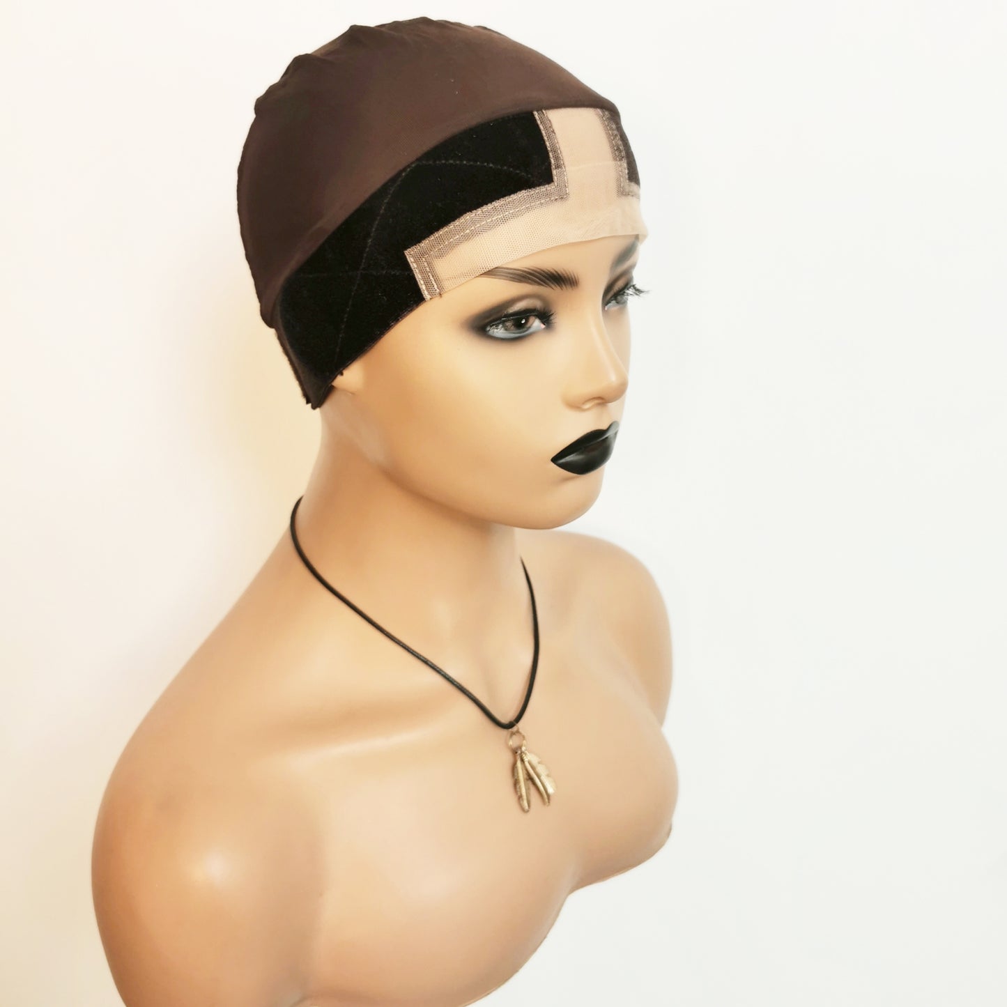 Velvet wig grip with cap