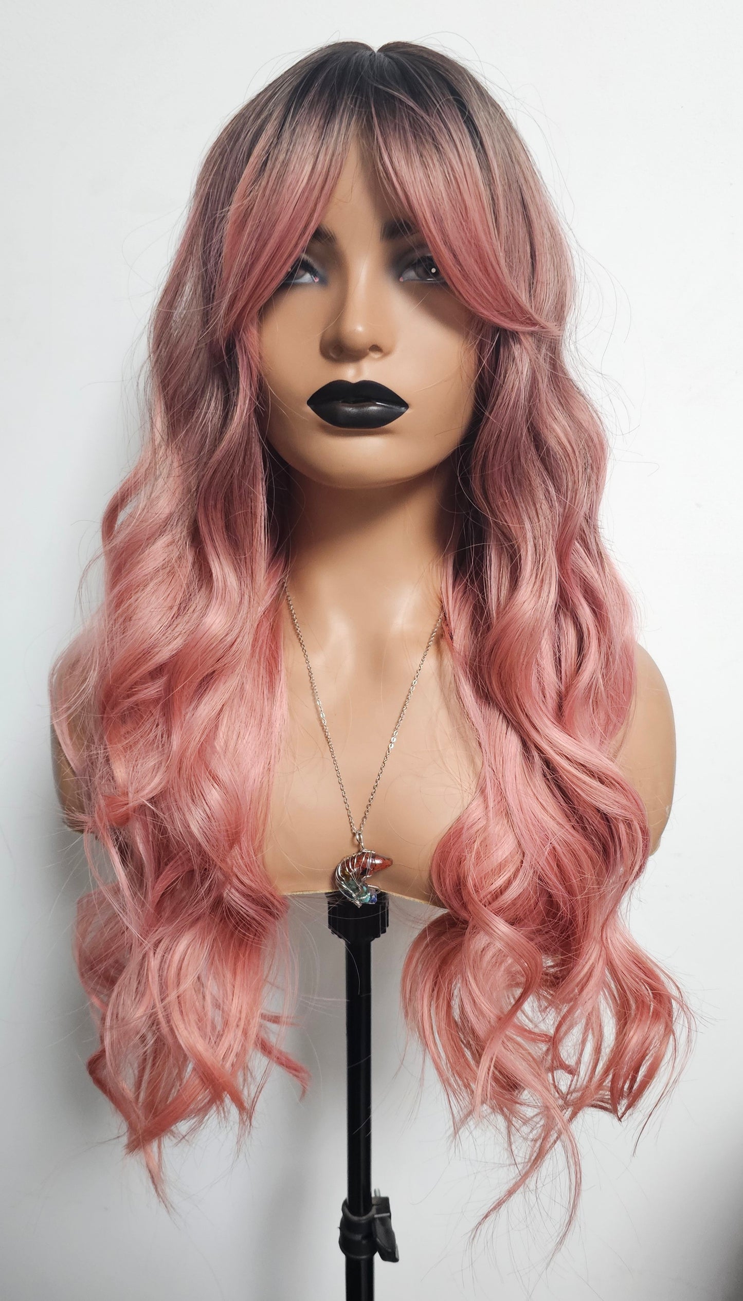 Sakura pink rooted non lace wig