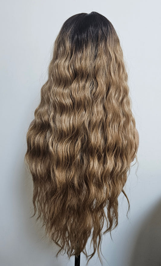 Halo Blonde Synthetic lace front wig