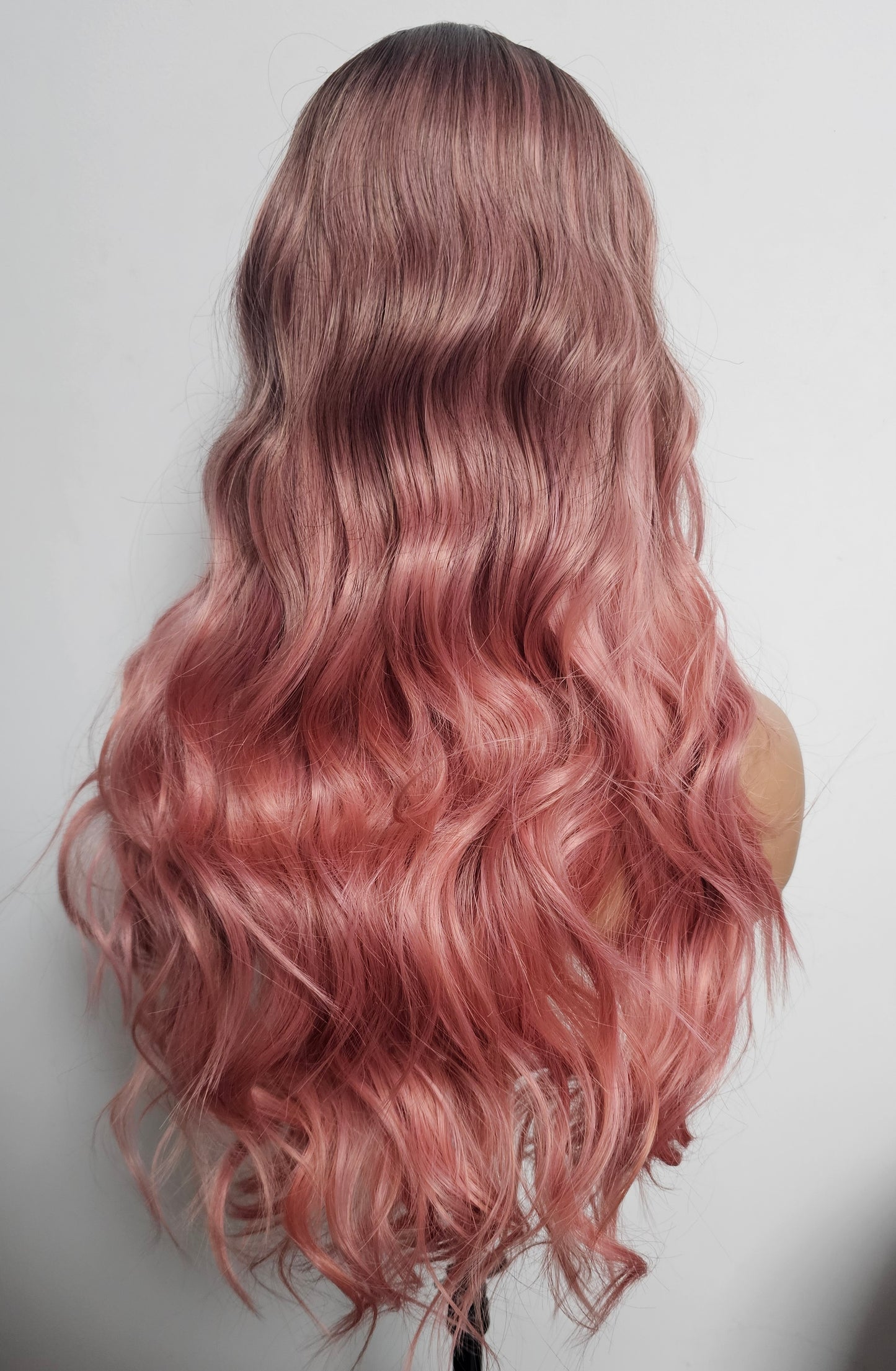 Sakura pink rooted non lace wig