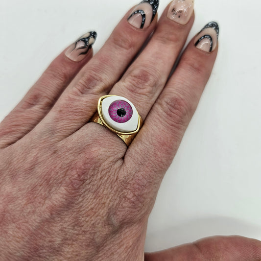 Pink Eye Ring