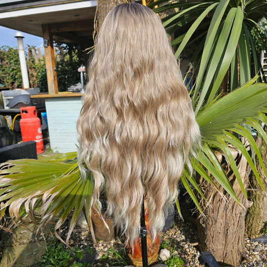 Malibu Sandy blonde lace front wig