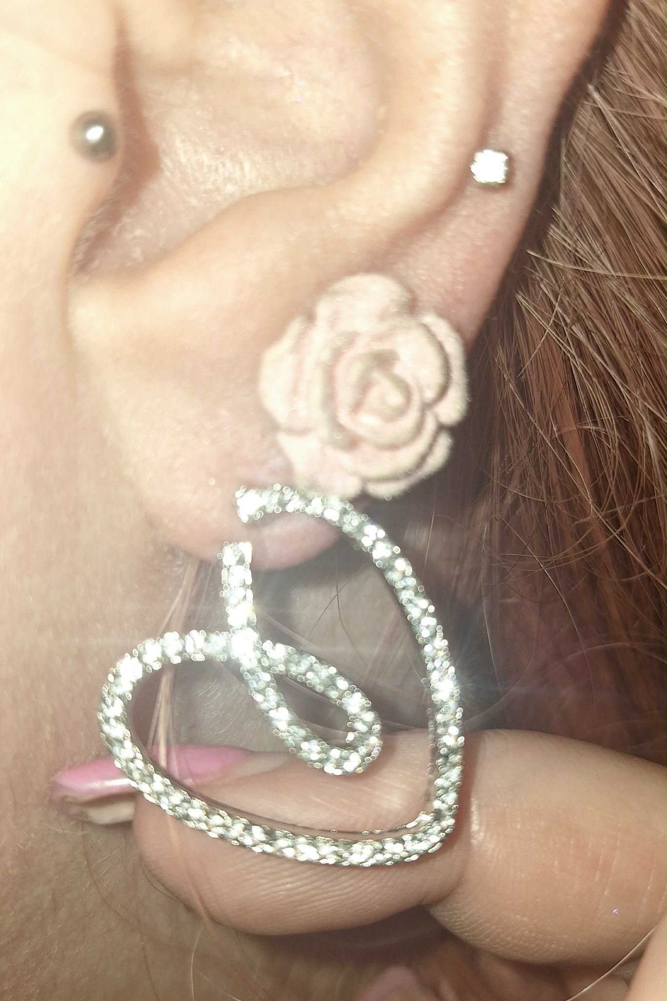 Glittery-Gal Heart Emma Earrings