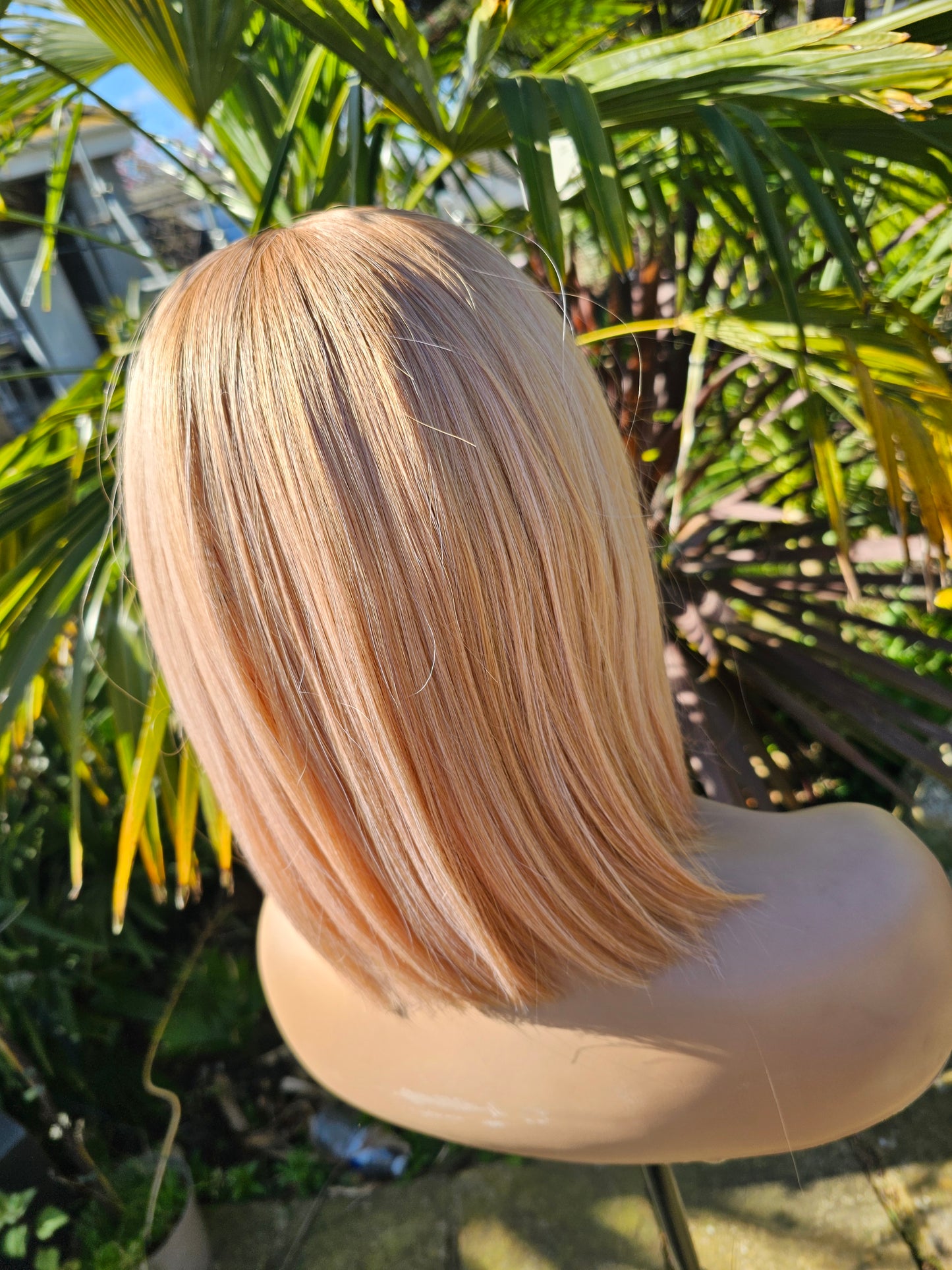 Fruit Salad peach and pink lace front wig