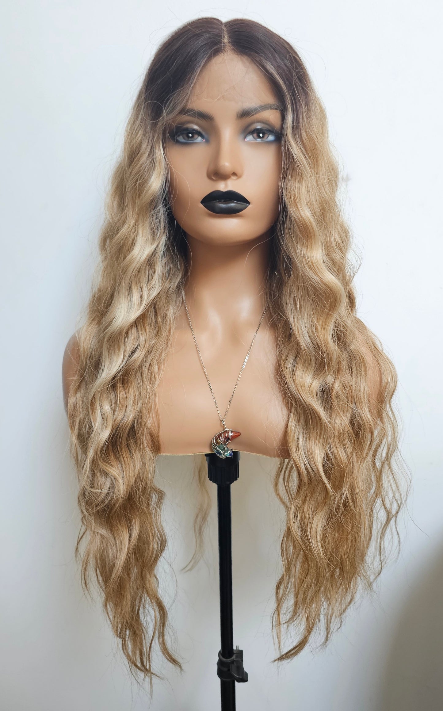 Halo Blonde Synthetic lace front wig
