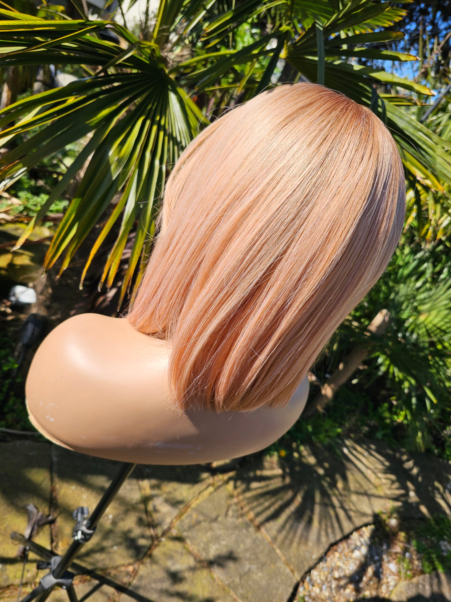 Fruit Salad peach and pink lace front wig
