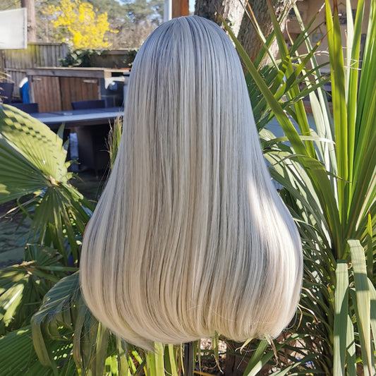 Silver Lining silver synthetic wig