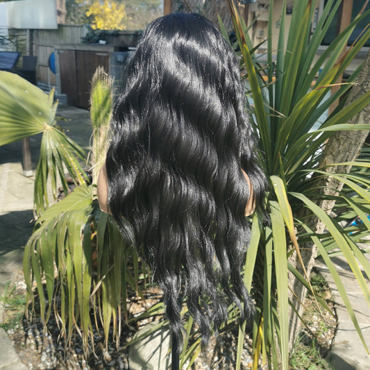 Black Wavy Headband Wig