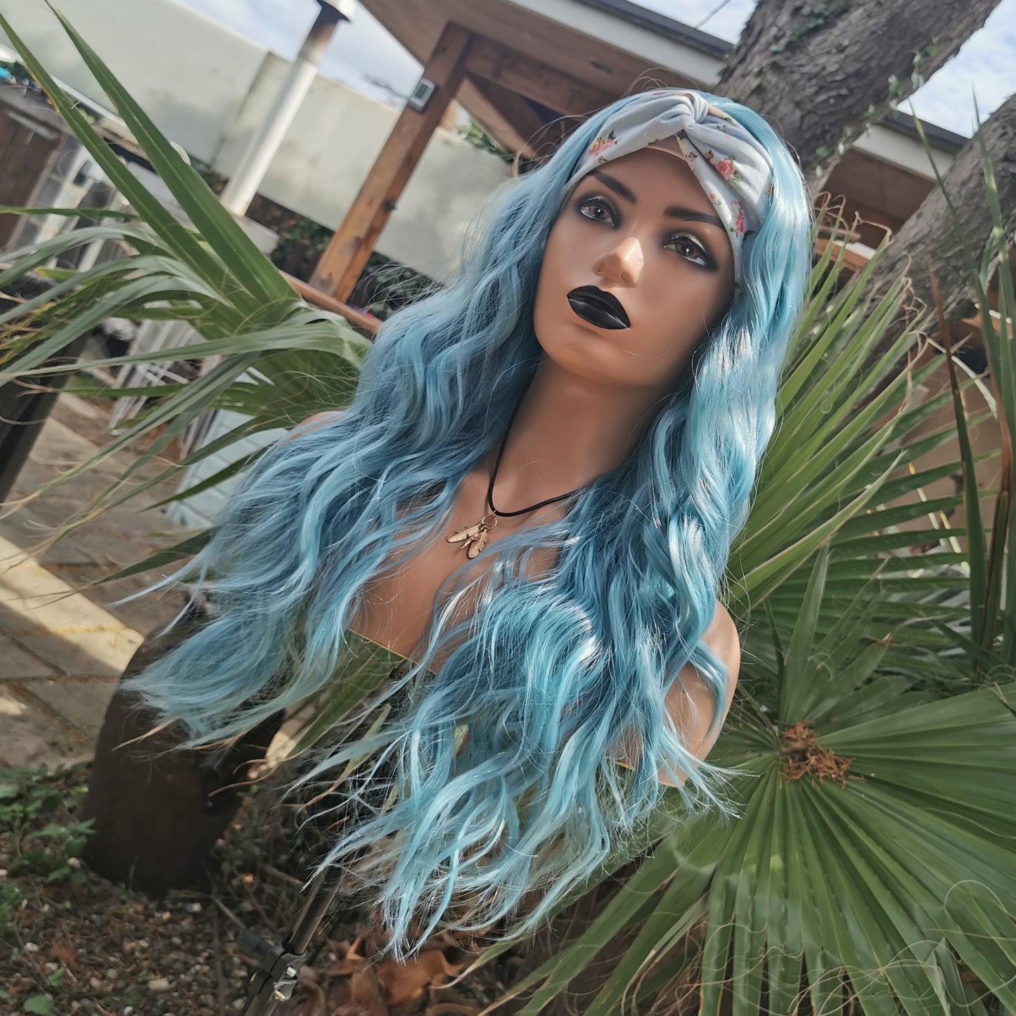 Baby Blue Headband Wig